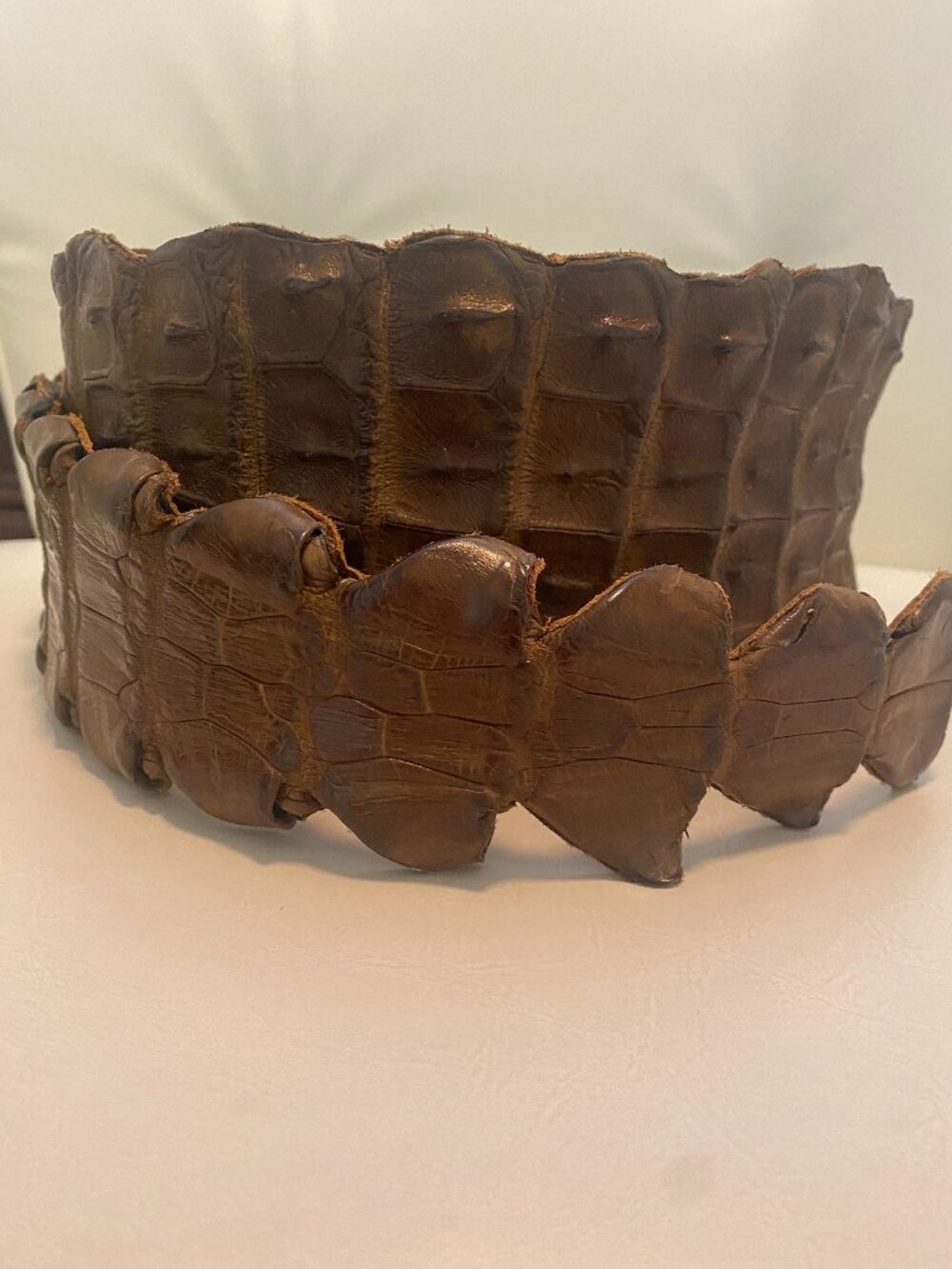 GENUINE ALLIGATOR CROCODILE EXOTIC SKIN BELT RAW HIDE